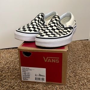 Checkered Vans, size 7, lightly worn